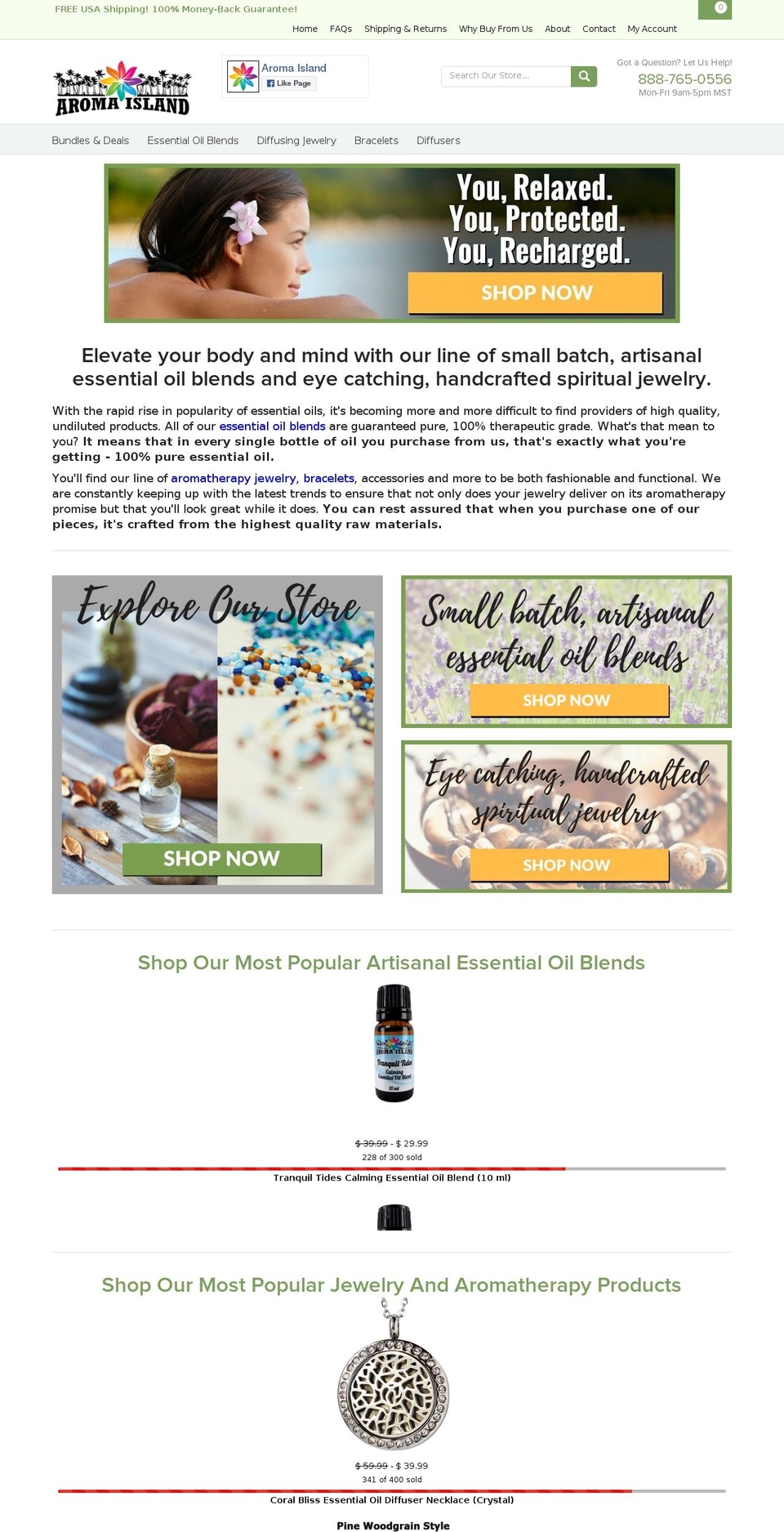 aromaisland.com shopify website screenshot