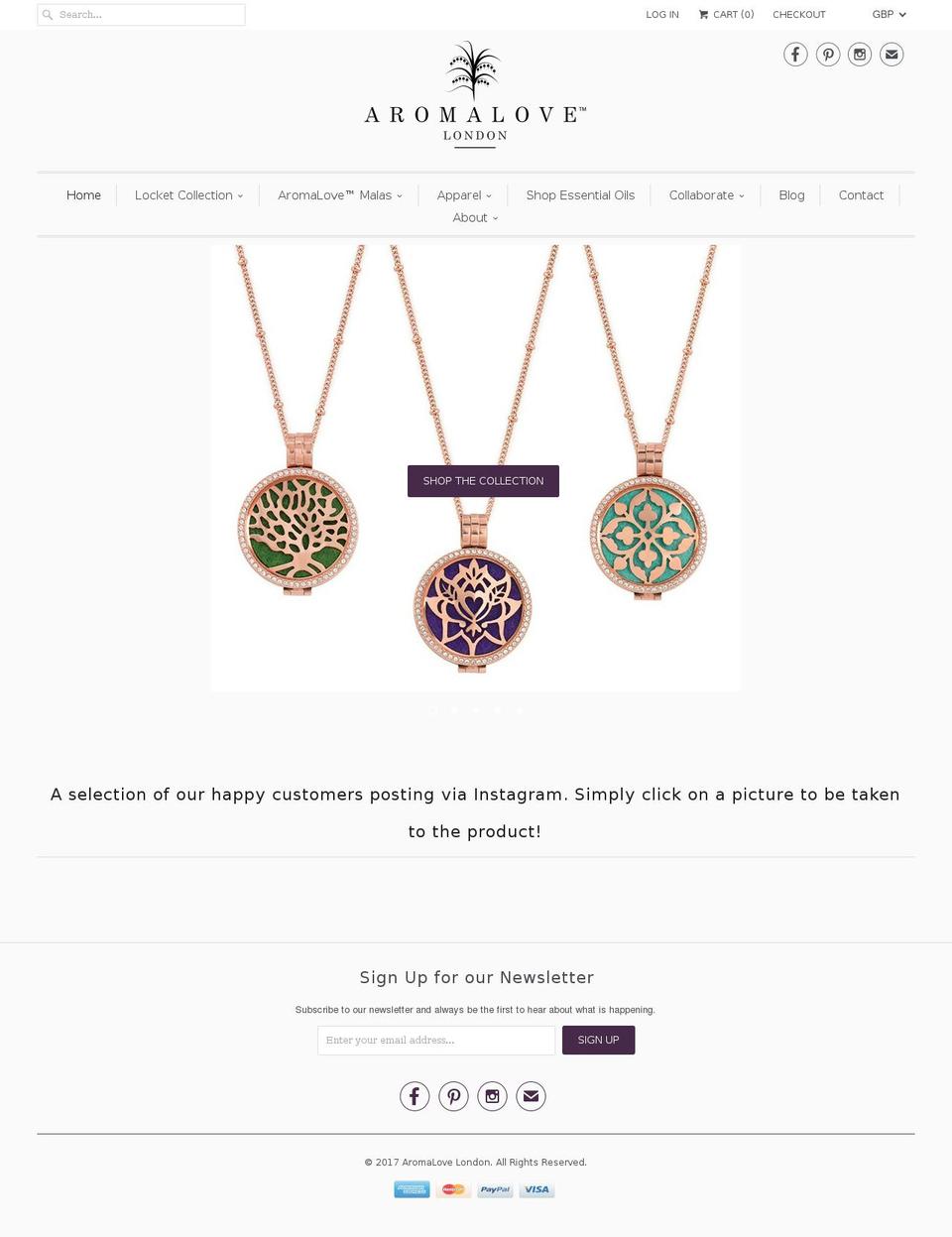 aromaluxelondon.com shopify website screenshot