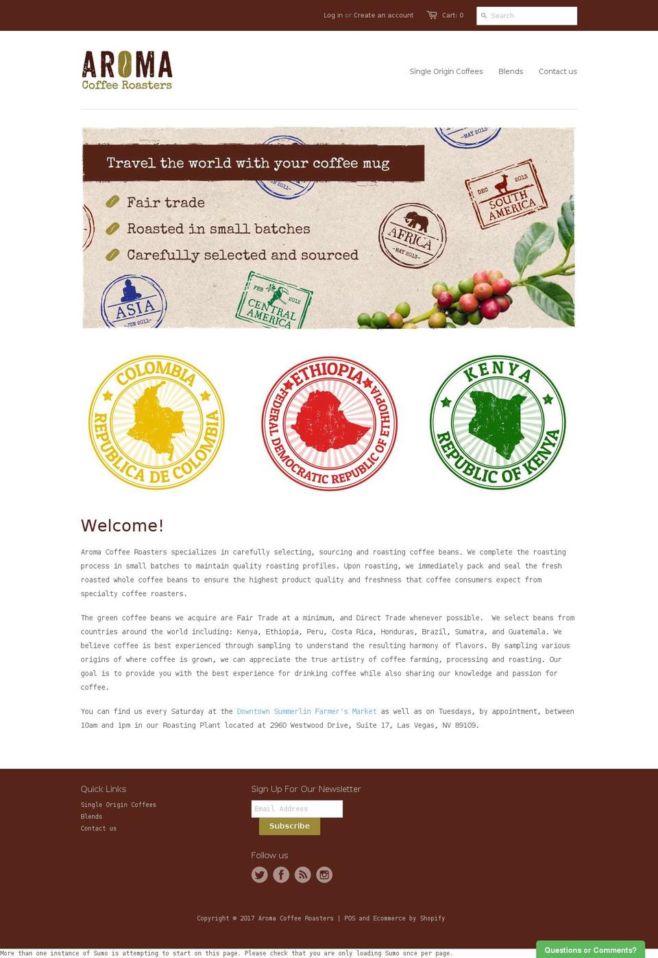 aromalv.com shopify website screenshot