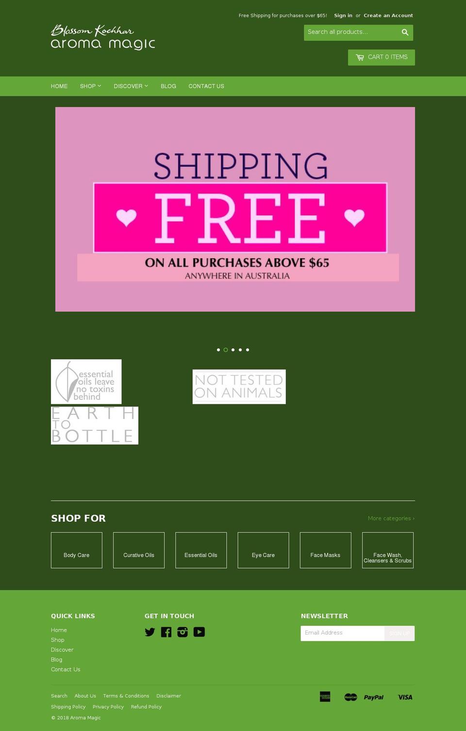 aromamagic.com.au shopify website screenshot
