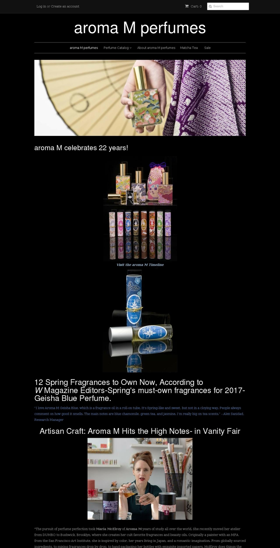 aromamperfumes.com shopify website screenshot