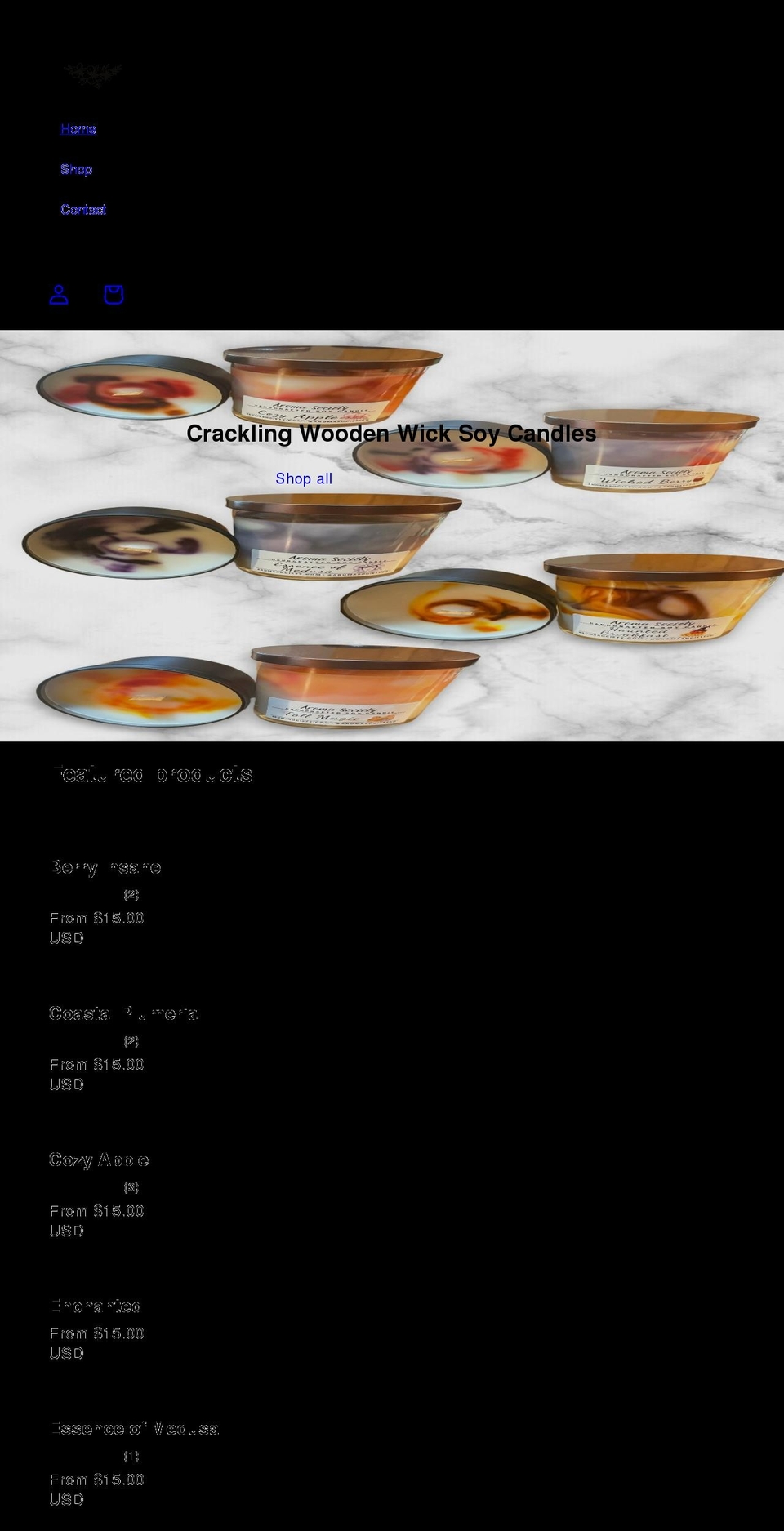 aromasociety.com shopify website screenshot