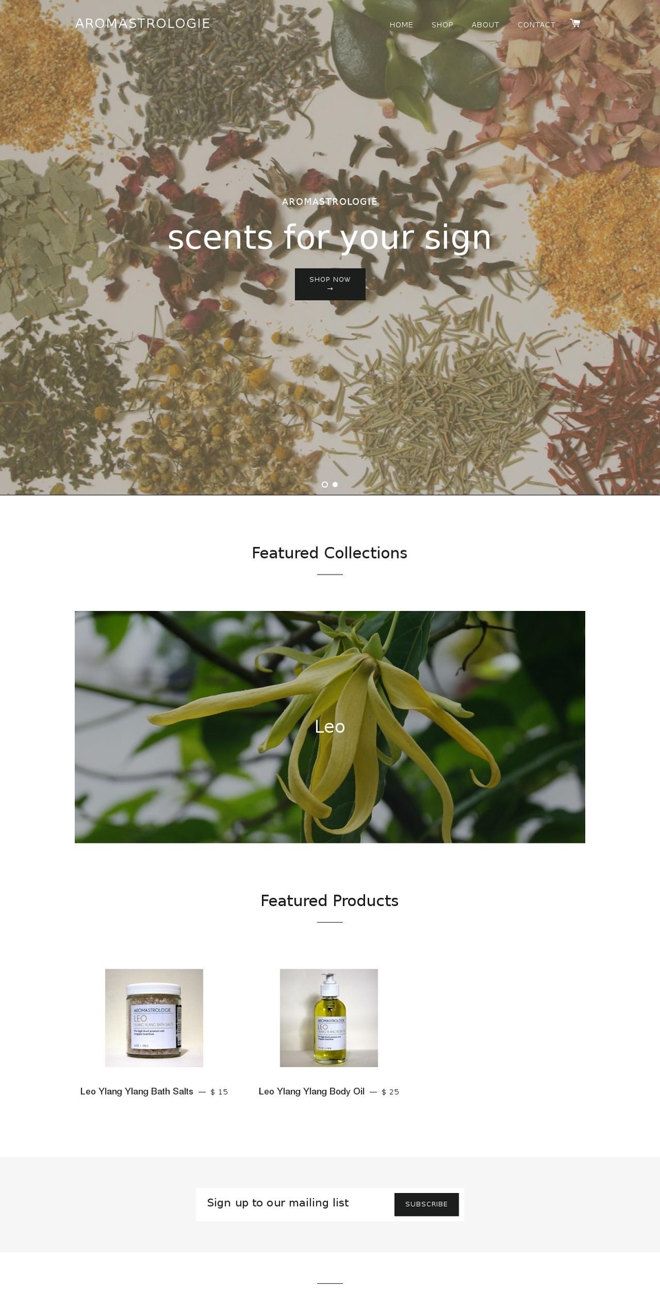aromastrologie.com shopify website screenshot