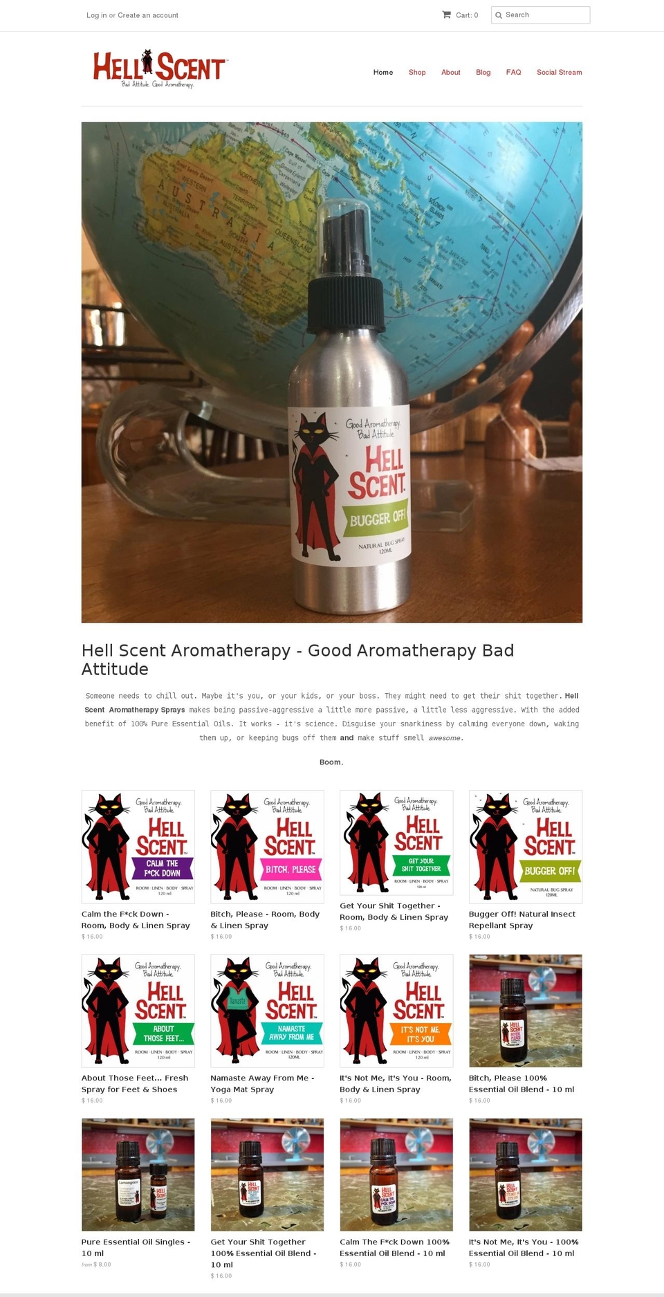 aromatherapy.ninja shopify website screenshot