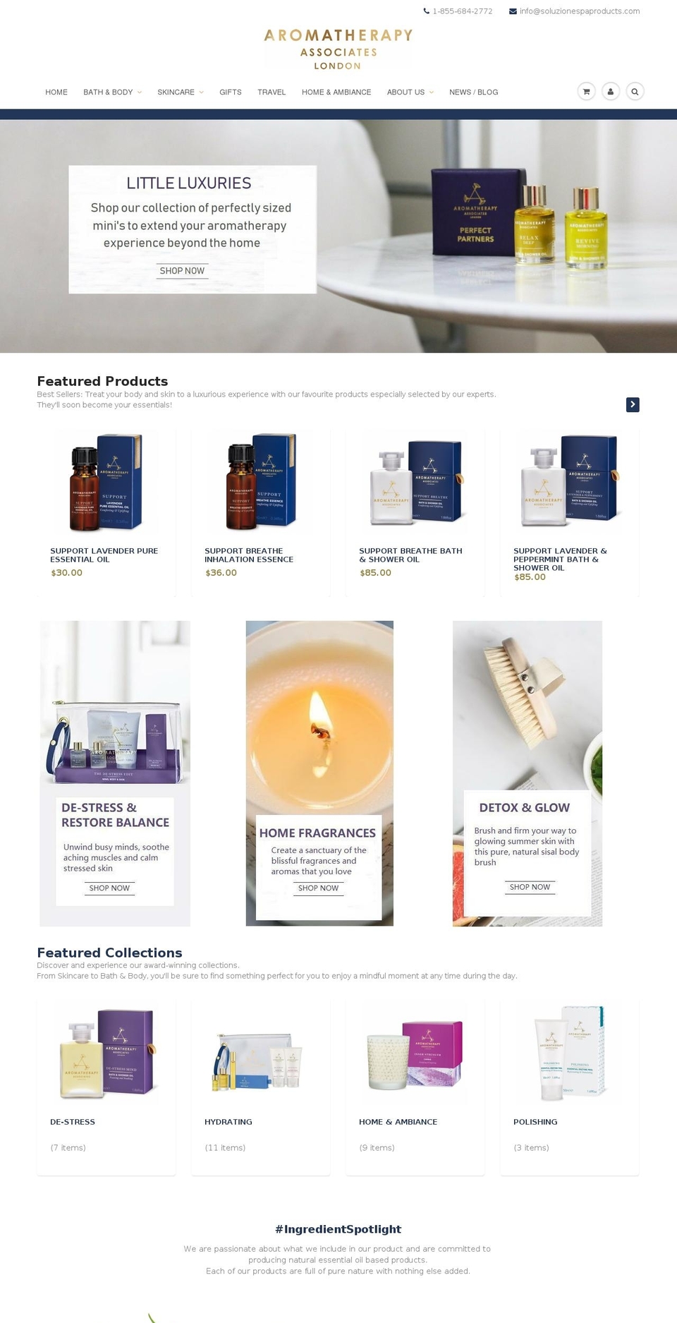 aromatherapyassociatescanada.com shopify website screenshot