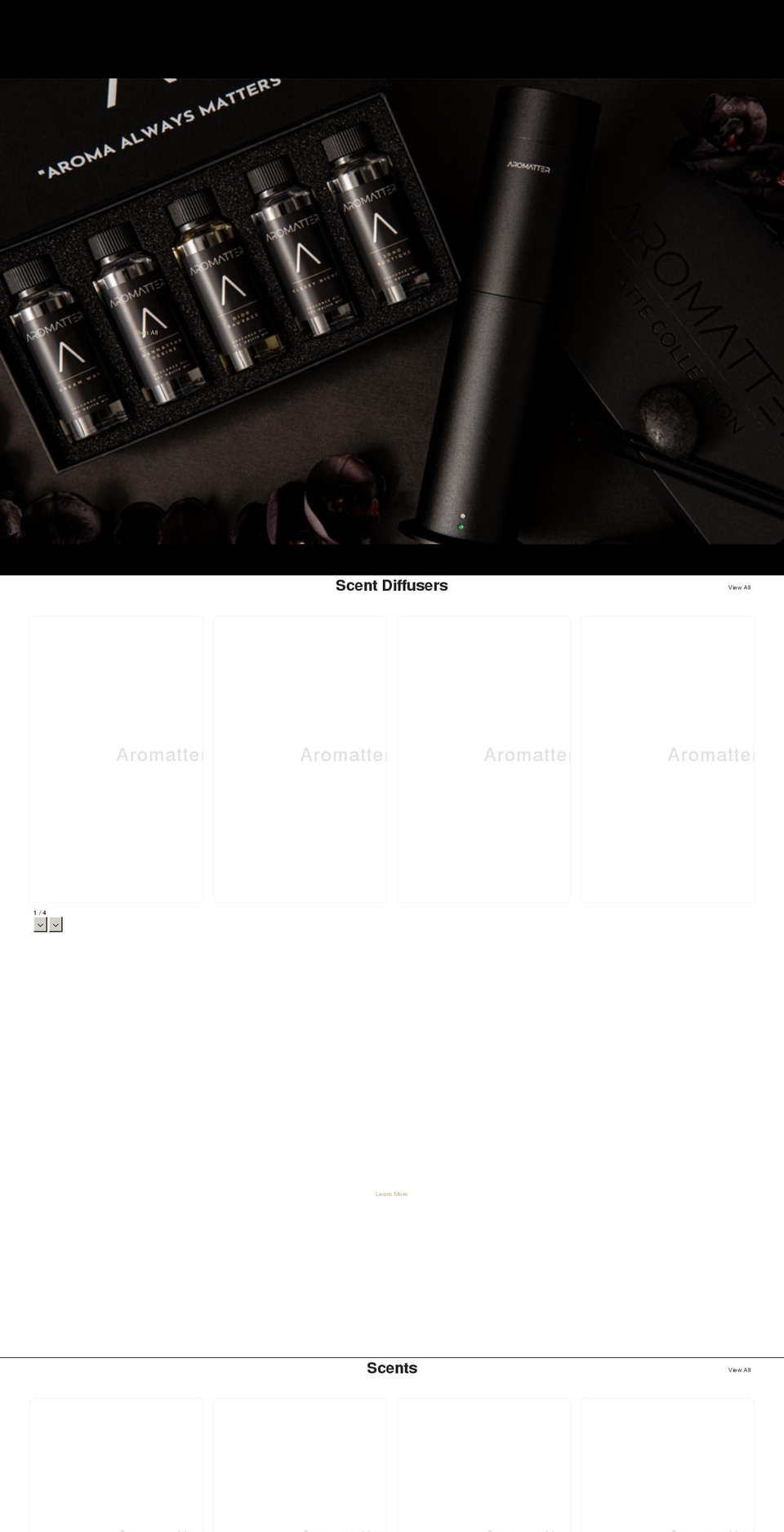 aromatter.com shopify website screenshot