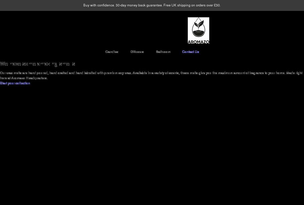 aromazo.com shopify website screenshot