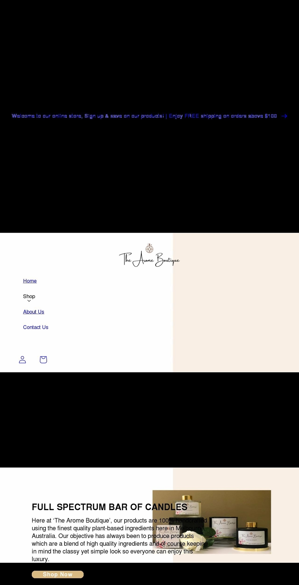arome.com.au shopify website screenshot