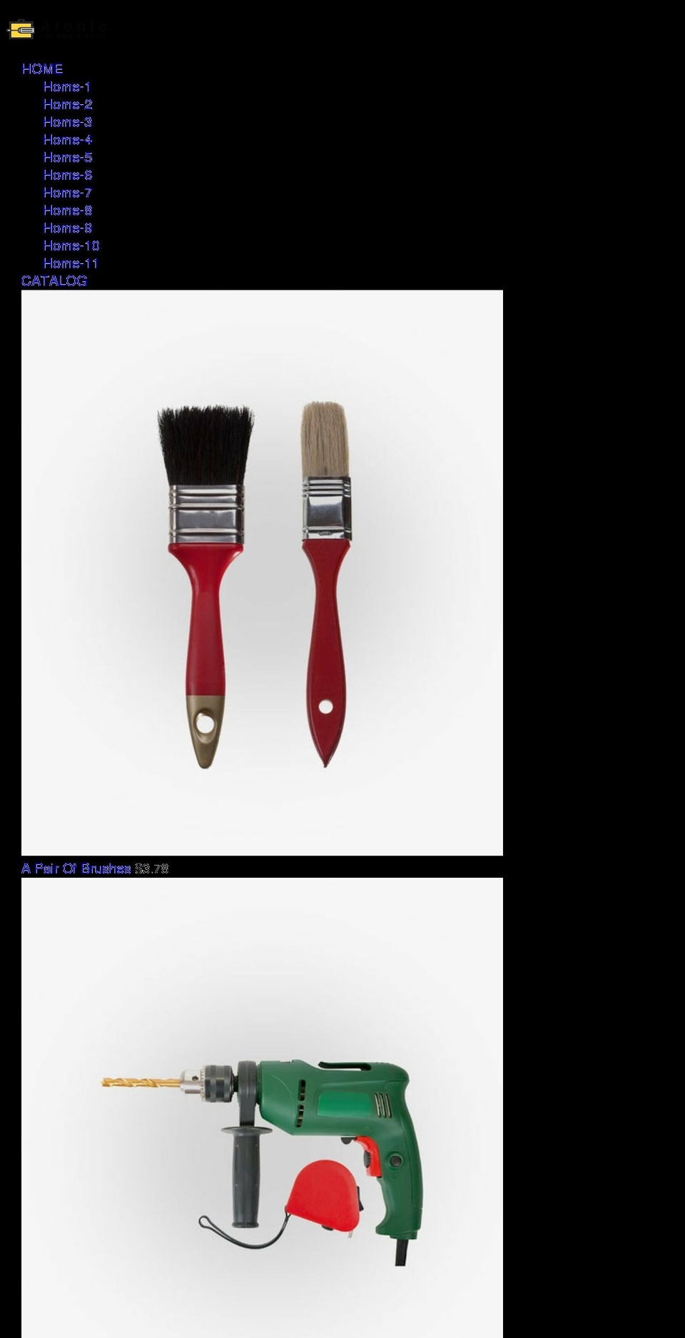 aronic-hardware-shop.myshopify.com shopify website screenshot