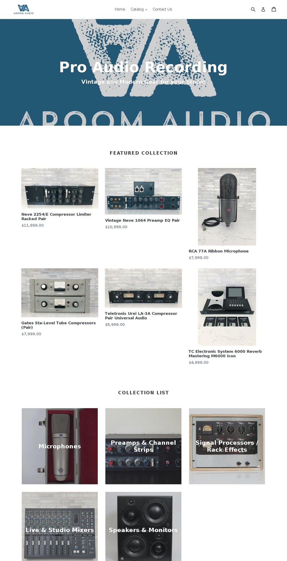 aroomaudio.com shopify website screenshot