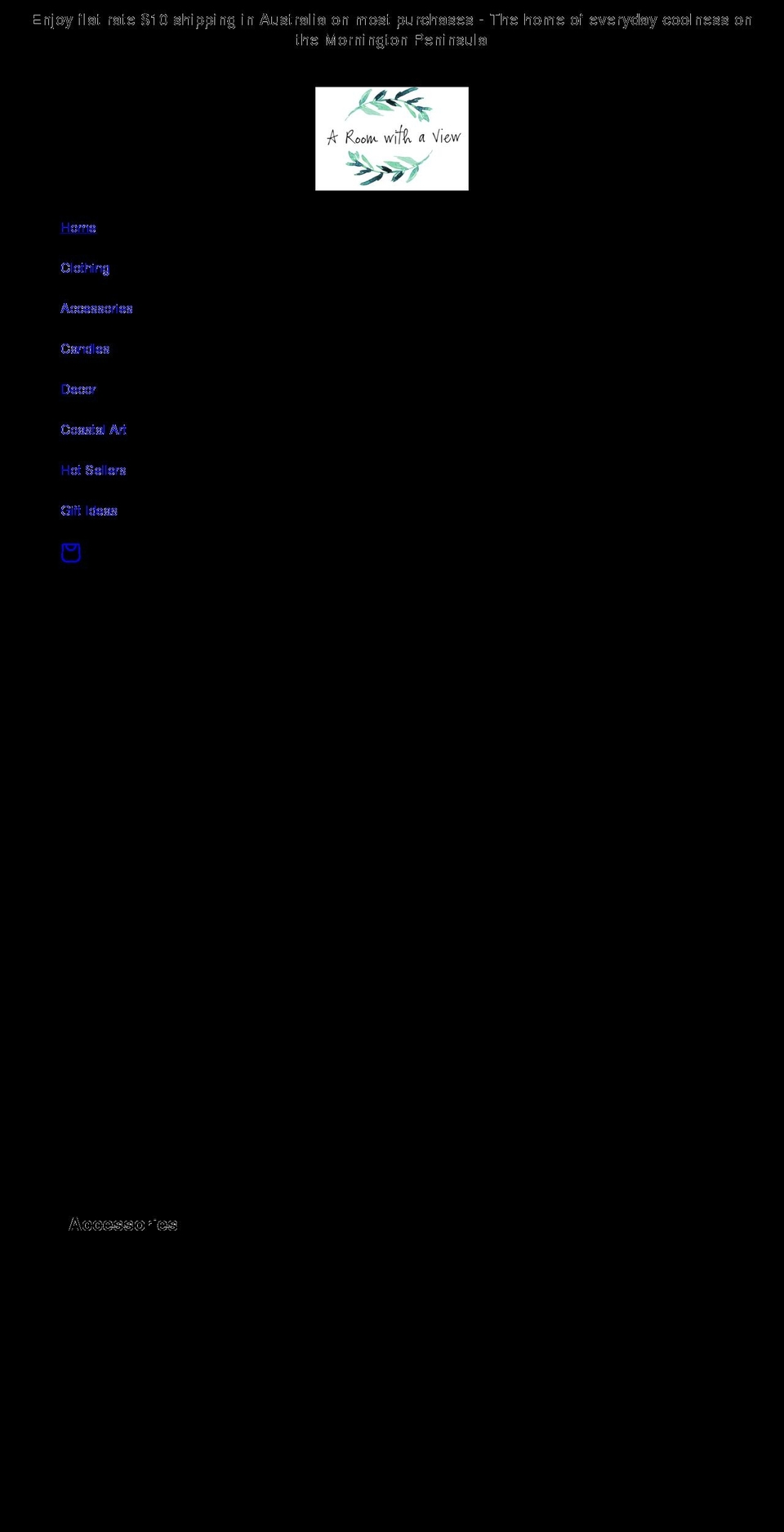 aroomwithaview.com.au shopify website screenshot