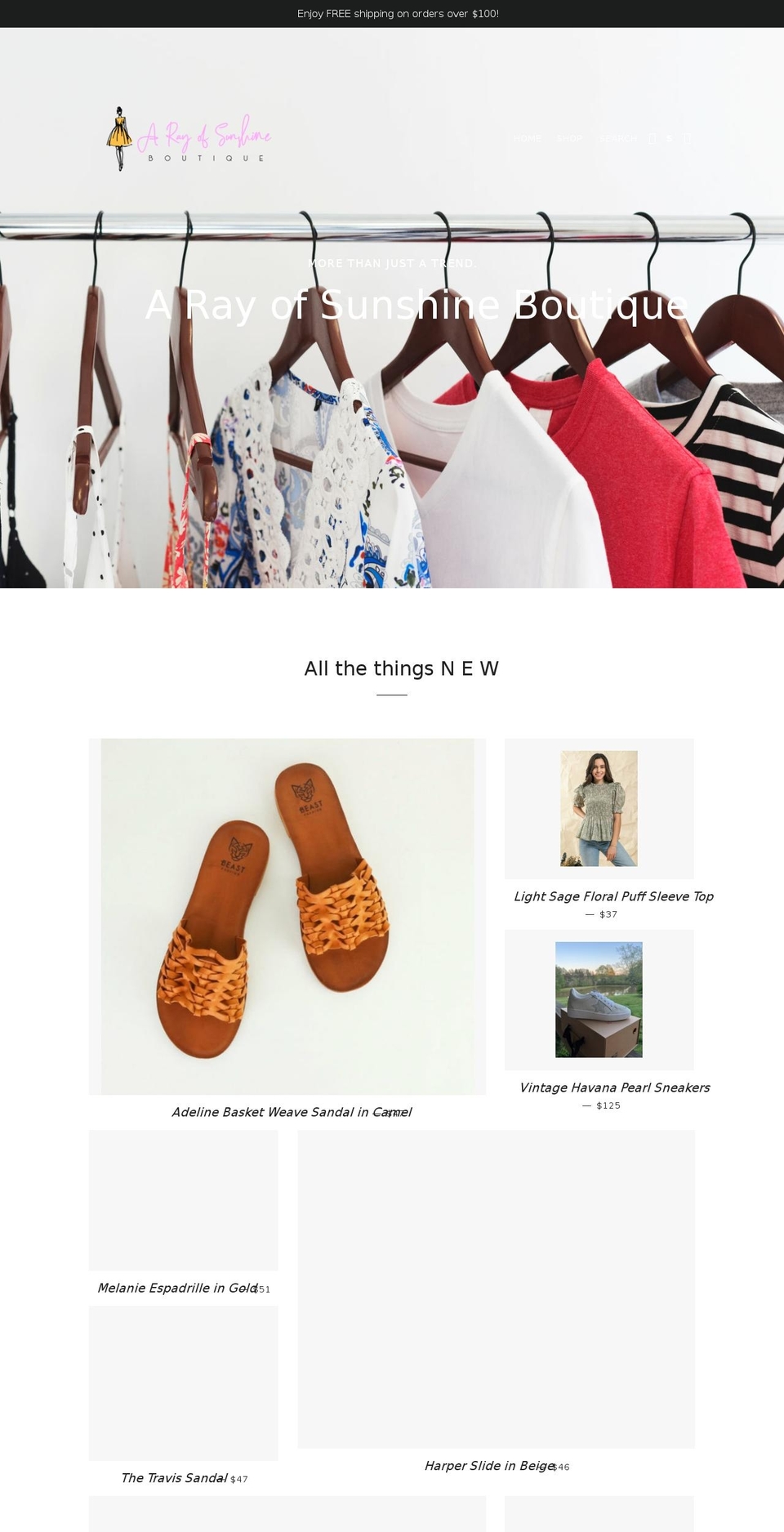 arosboutique.com shopify website screenshot