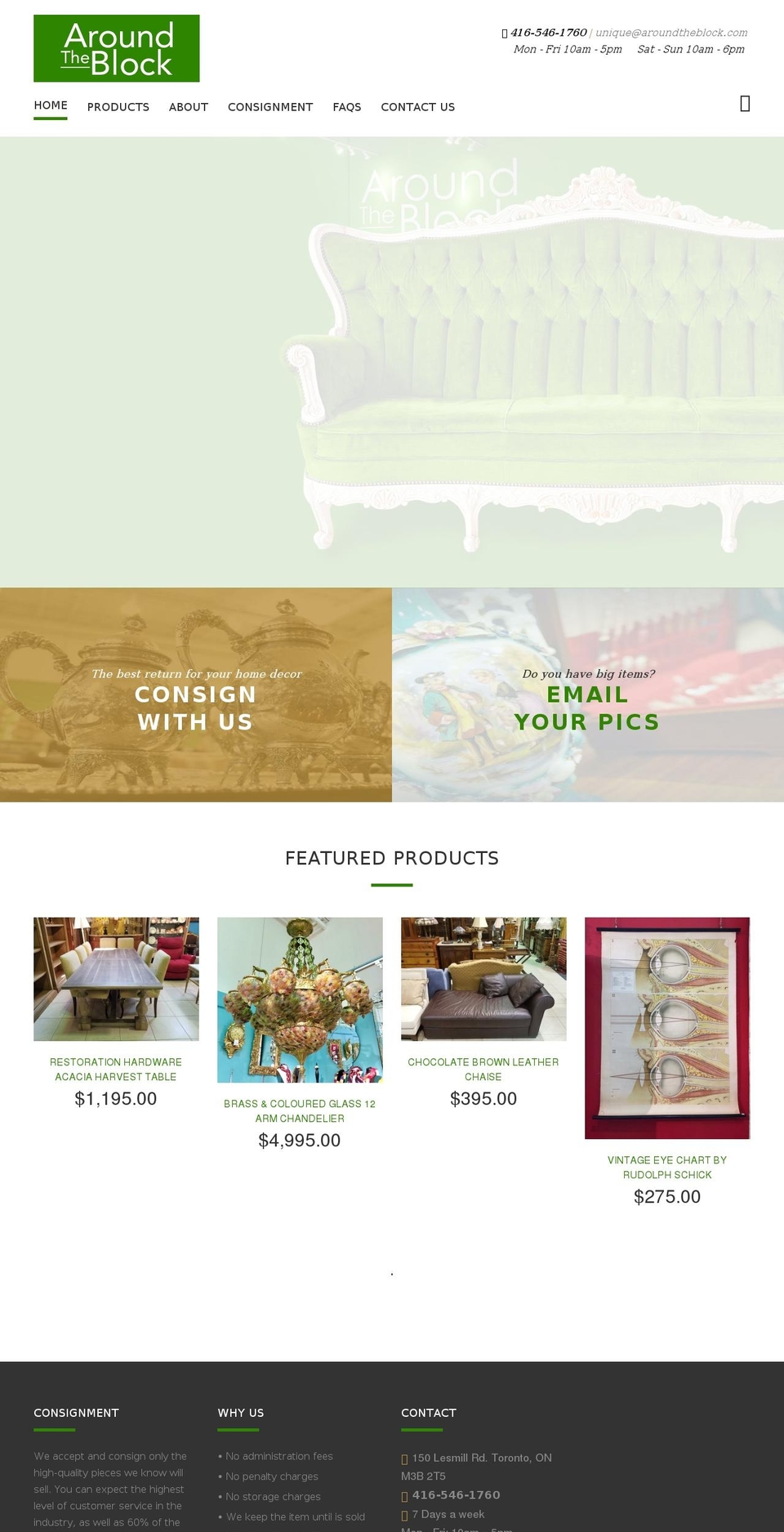 aroundtheblock.com shopify website screenshot
