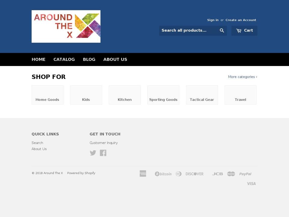 aroundthex.com shopify website screenshot