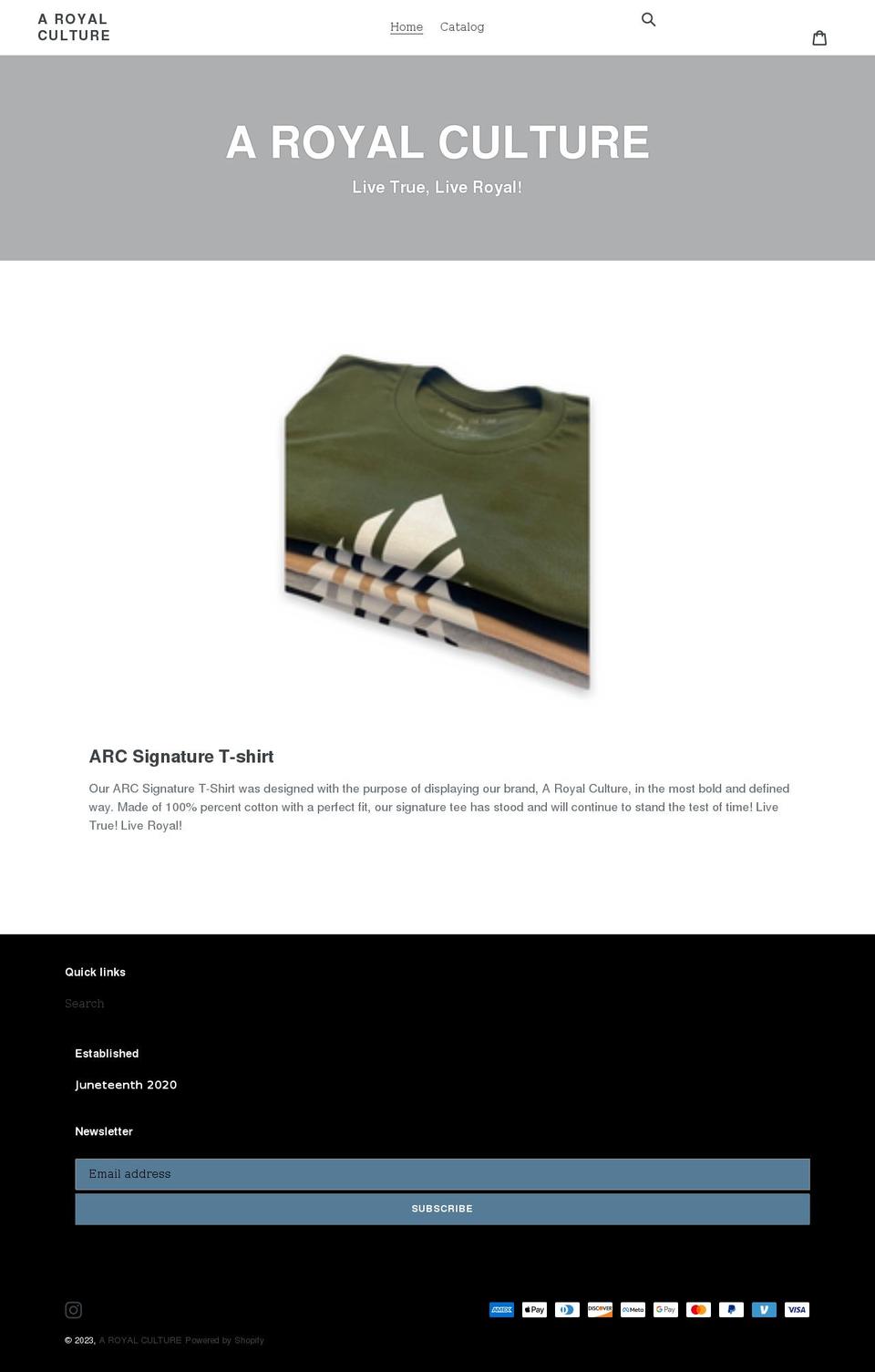 aroyalculture.com shopify website screenshot