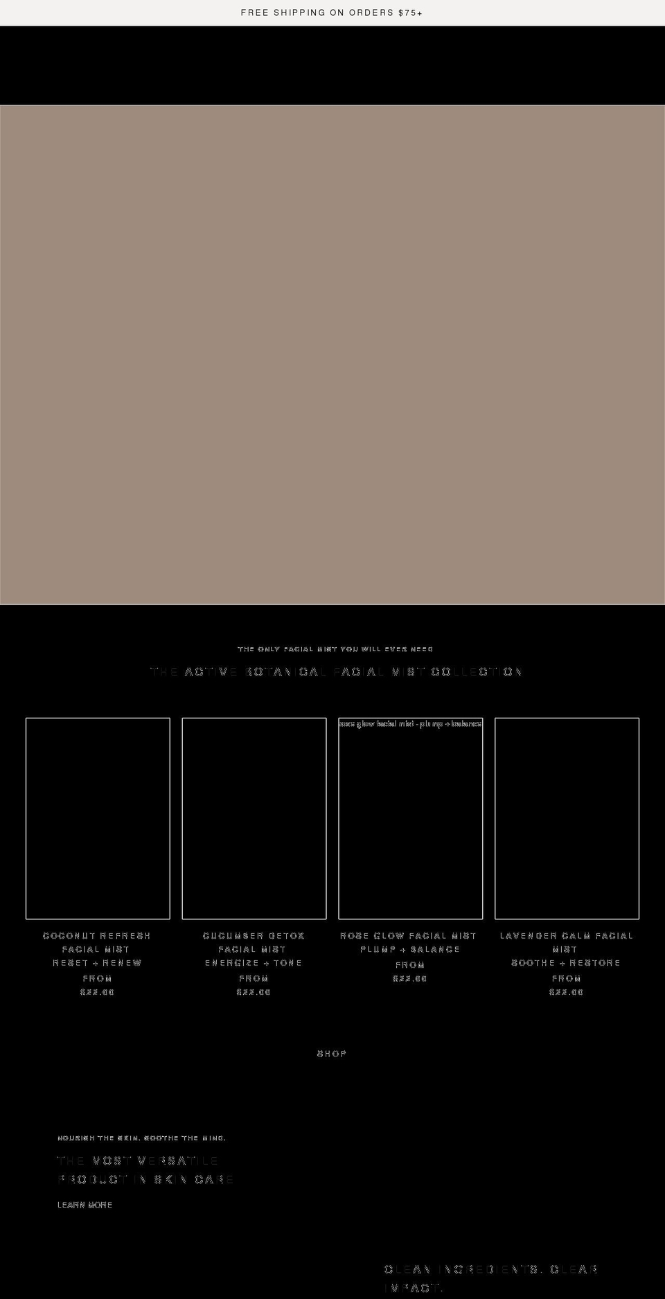 arqbotanics.com shopify website screenshot