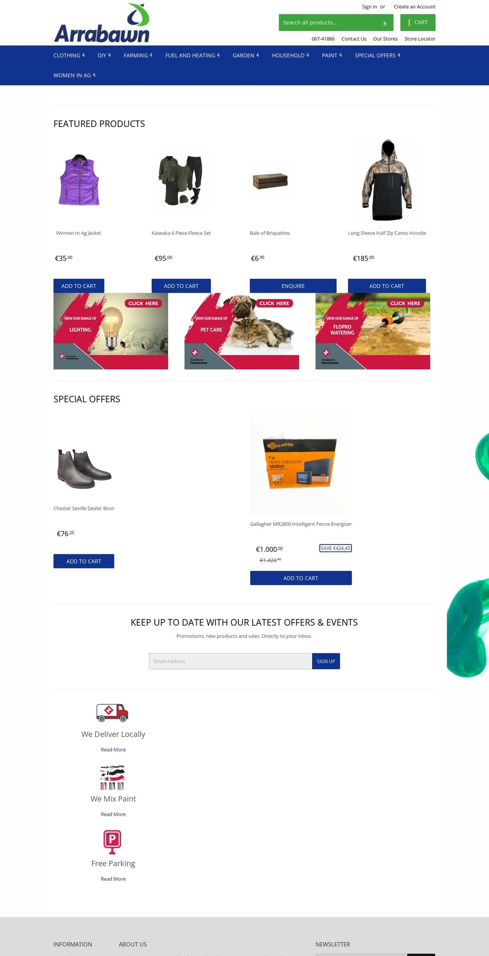 arrabawnhomevalue.ie shopify website screenshot