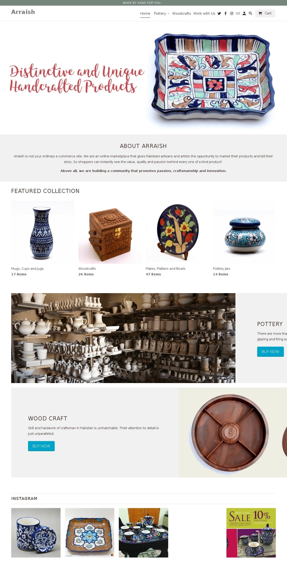 arraish.com shopify website screenshot