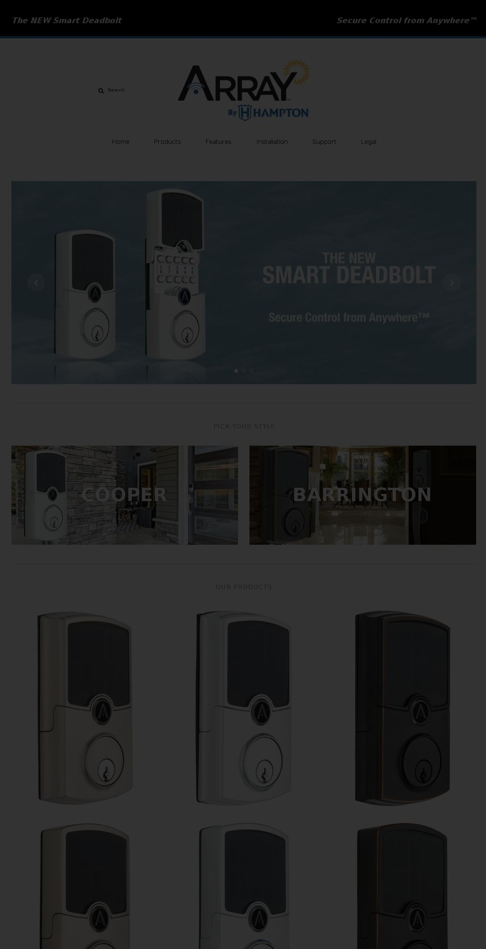 arraylock.com — Shopify storefront screenshot