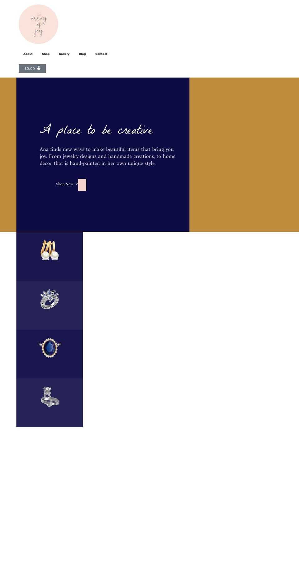 arrayofjoy.com — Shopify storefront screenshot