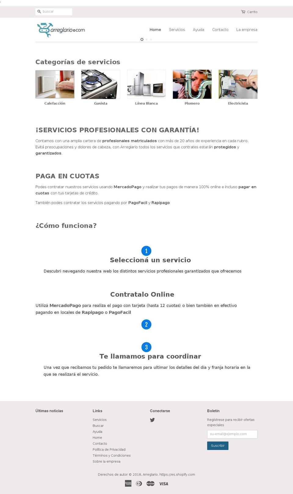arreglario.com — Shopify storefront screenshot