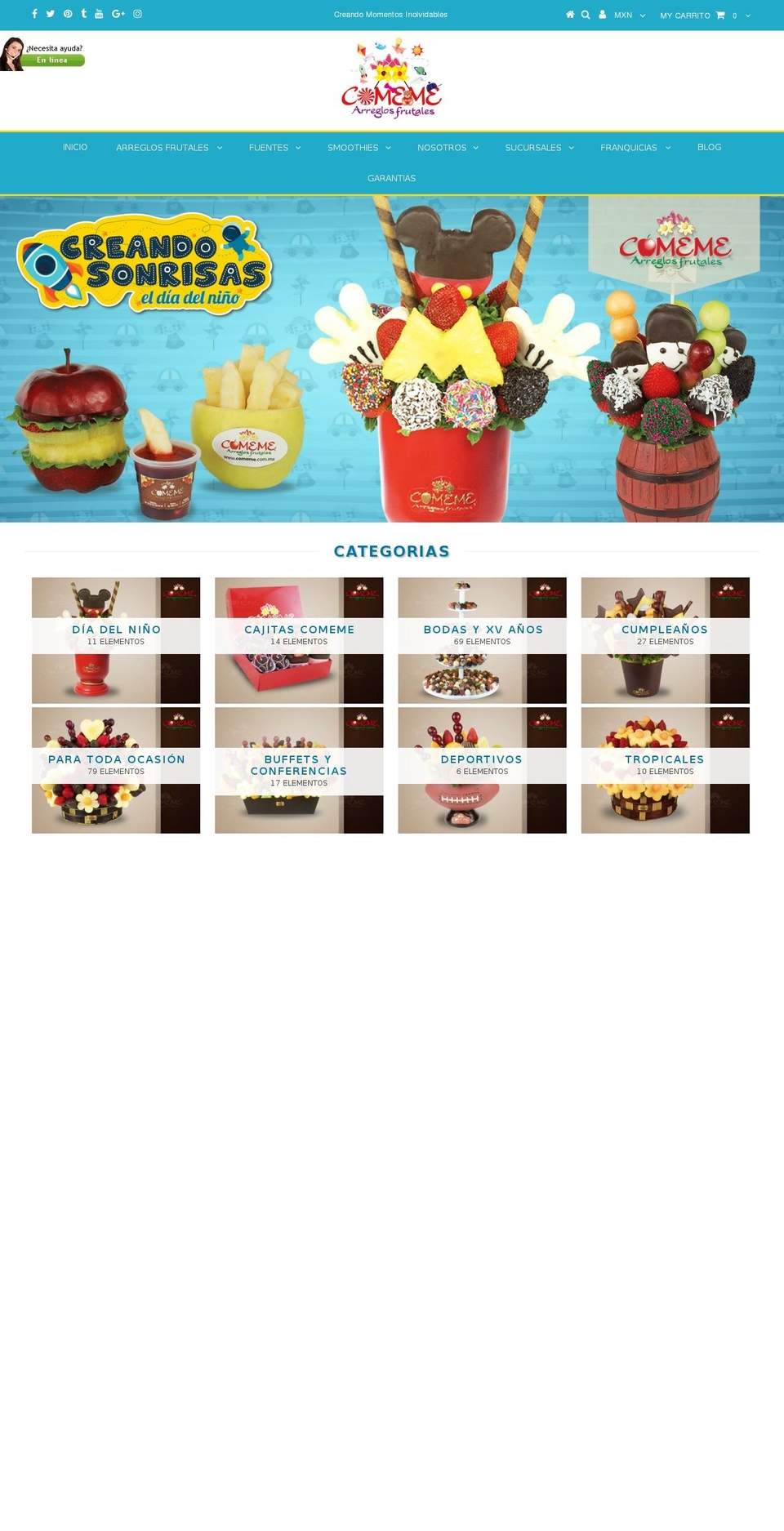 arreglosfrutales.com shopify website screenshot