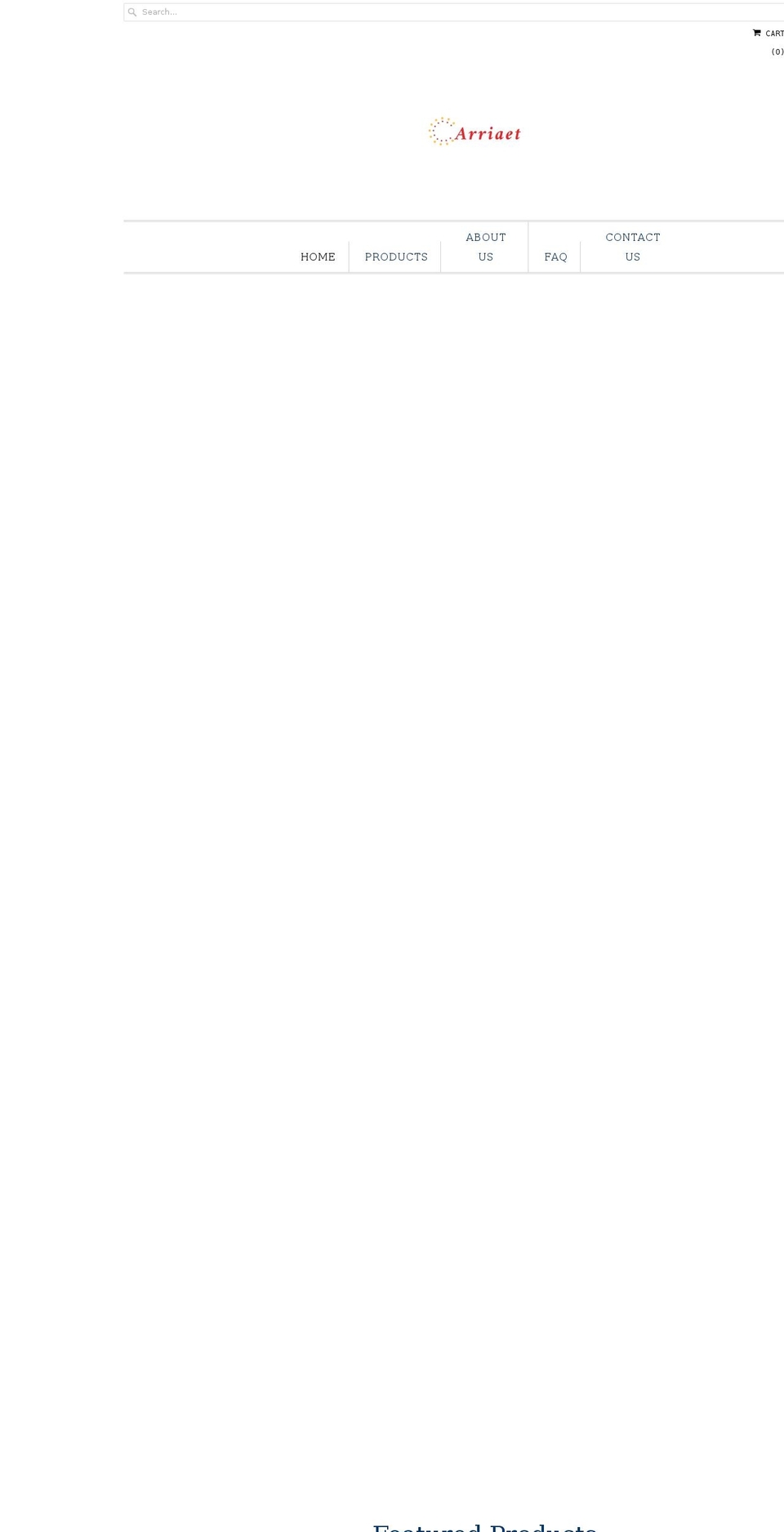 arriaet.com shopify website screenshot