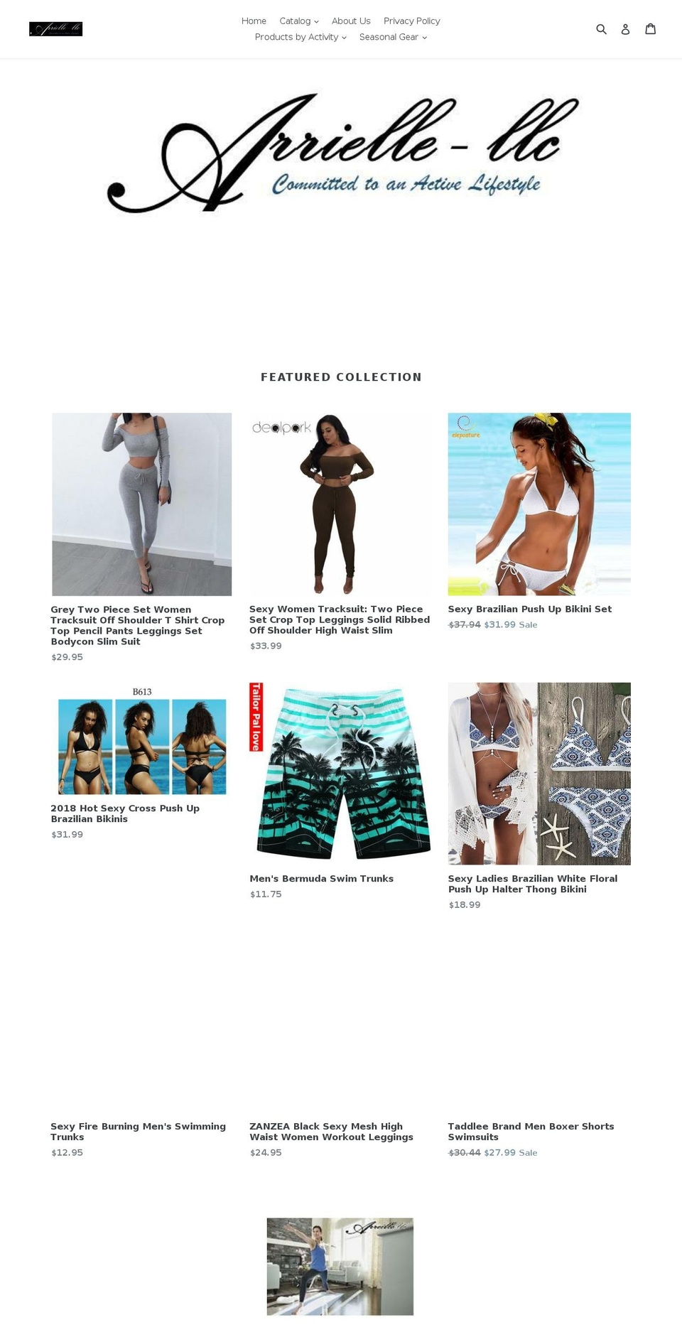 arriellellc.com shopify website screenshot