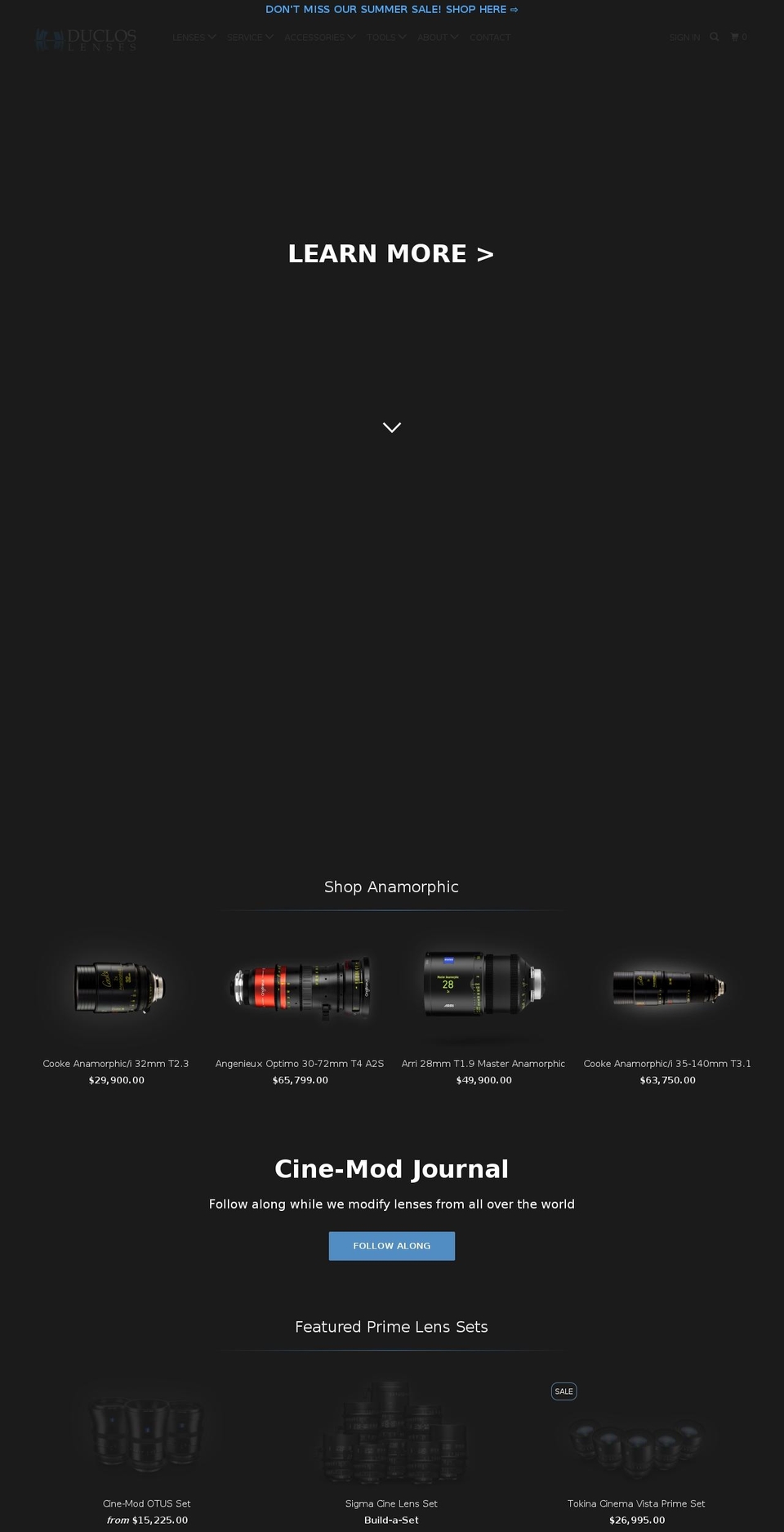 arrilenses.com shopify website screenshot