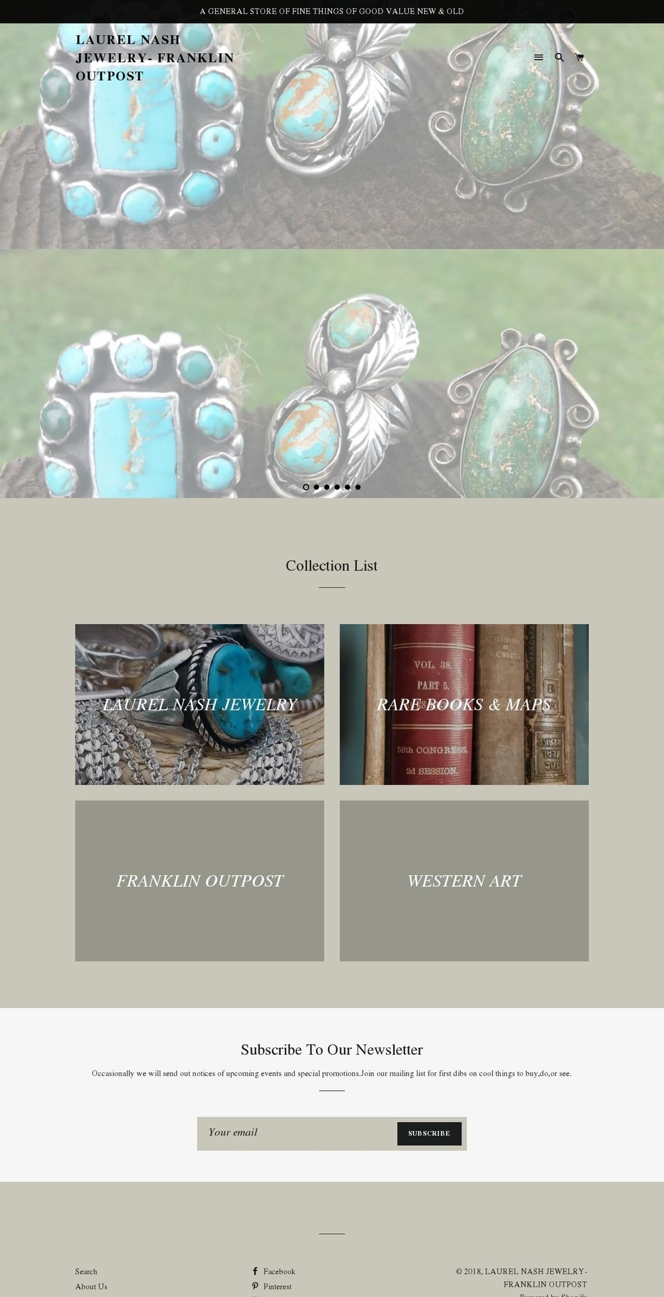 arringtonartsandantiques.com — Shopify storefront screenshot