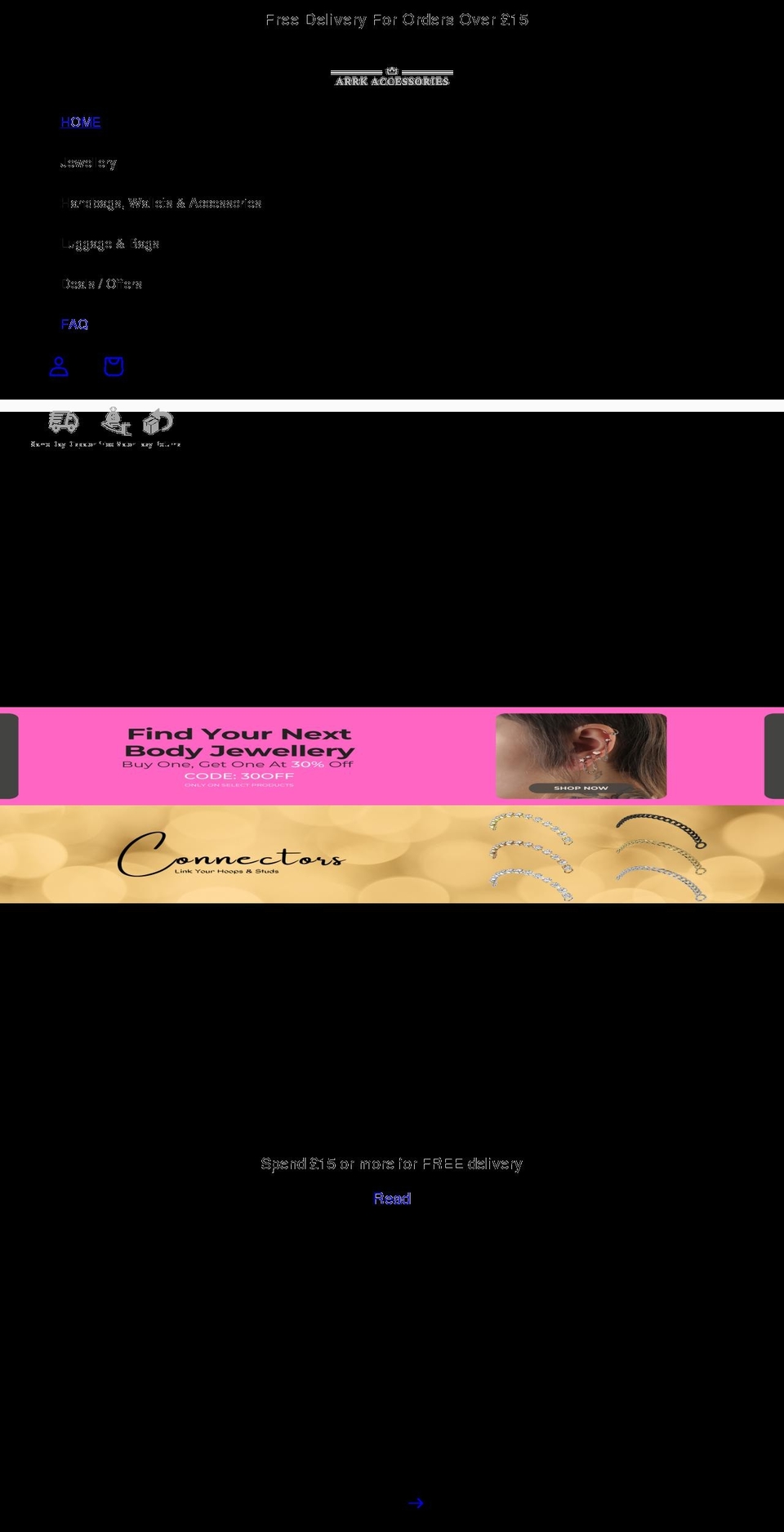 arrkaccessories.com shopify website screenshot