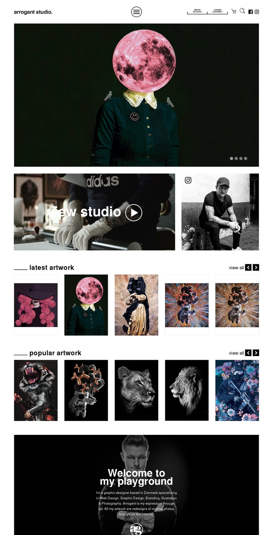 Arrogant Edit - Stoll \/ Grafikr ApS Shopify theme site example arrogantstudio.com