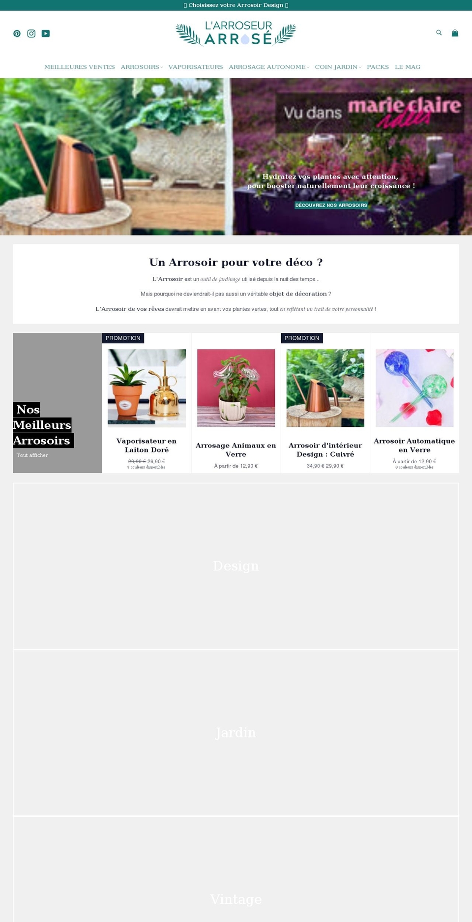 arroseur-arrose.com shopify website screenshot