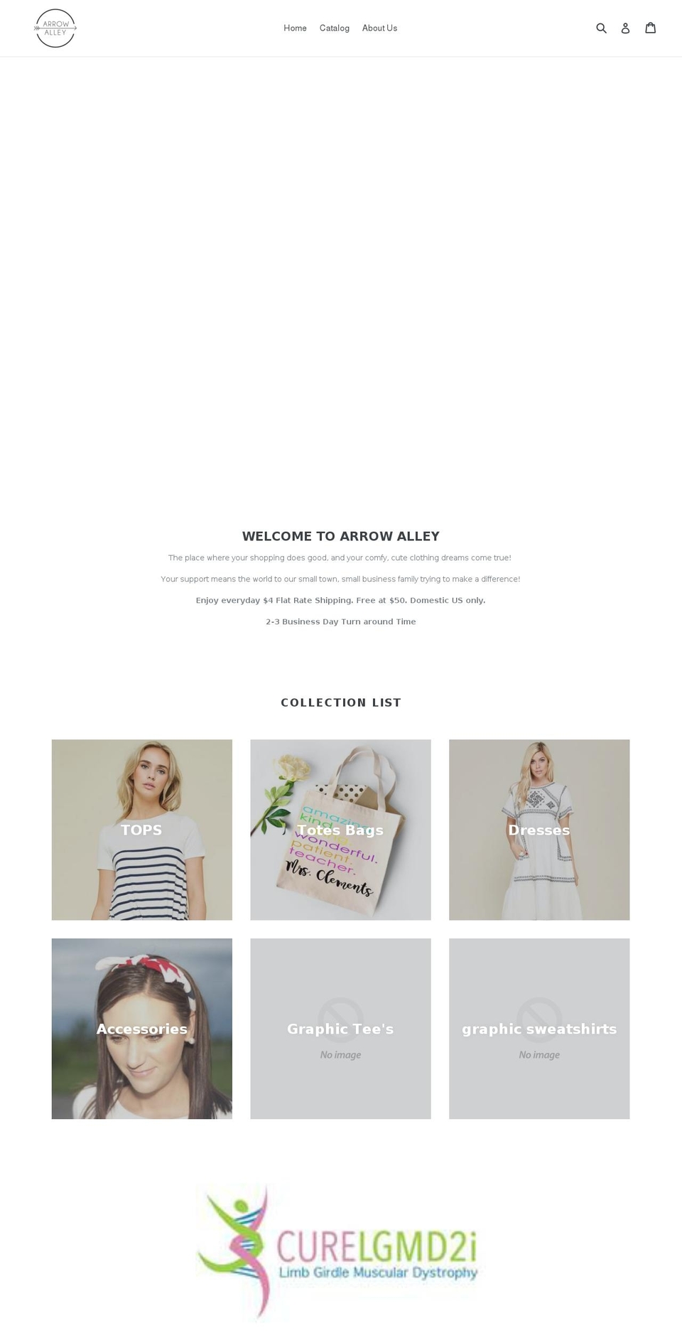 arrowalley.com — Shopify storefront screenshot