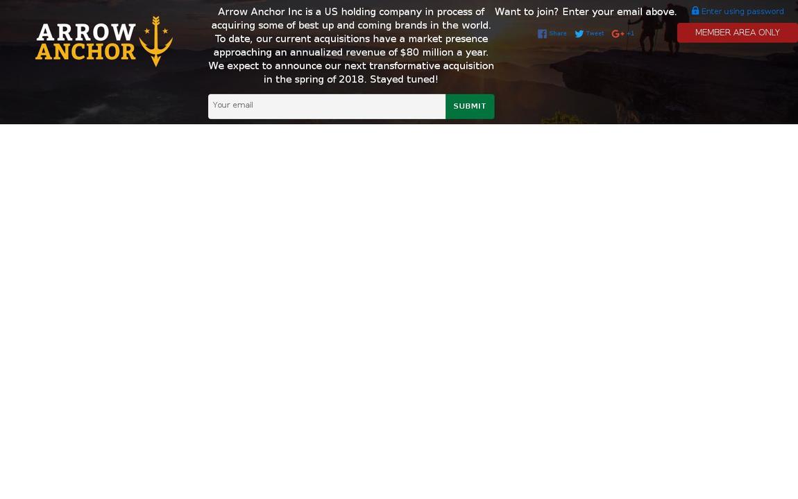 arrowanchor.com — Shopify storefront screenshot