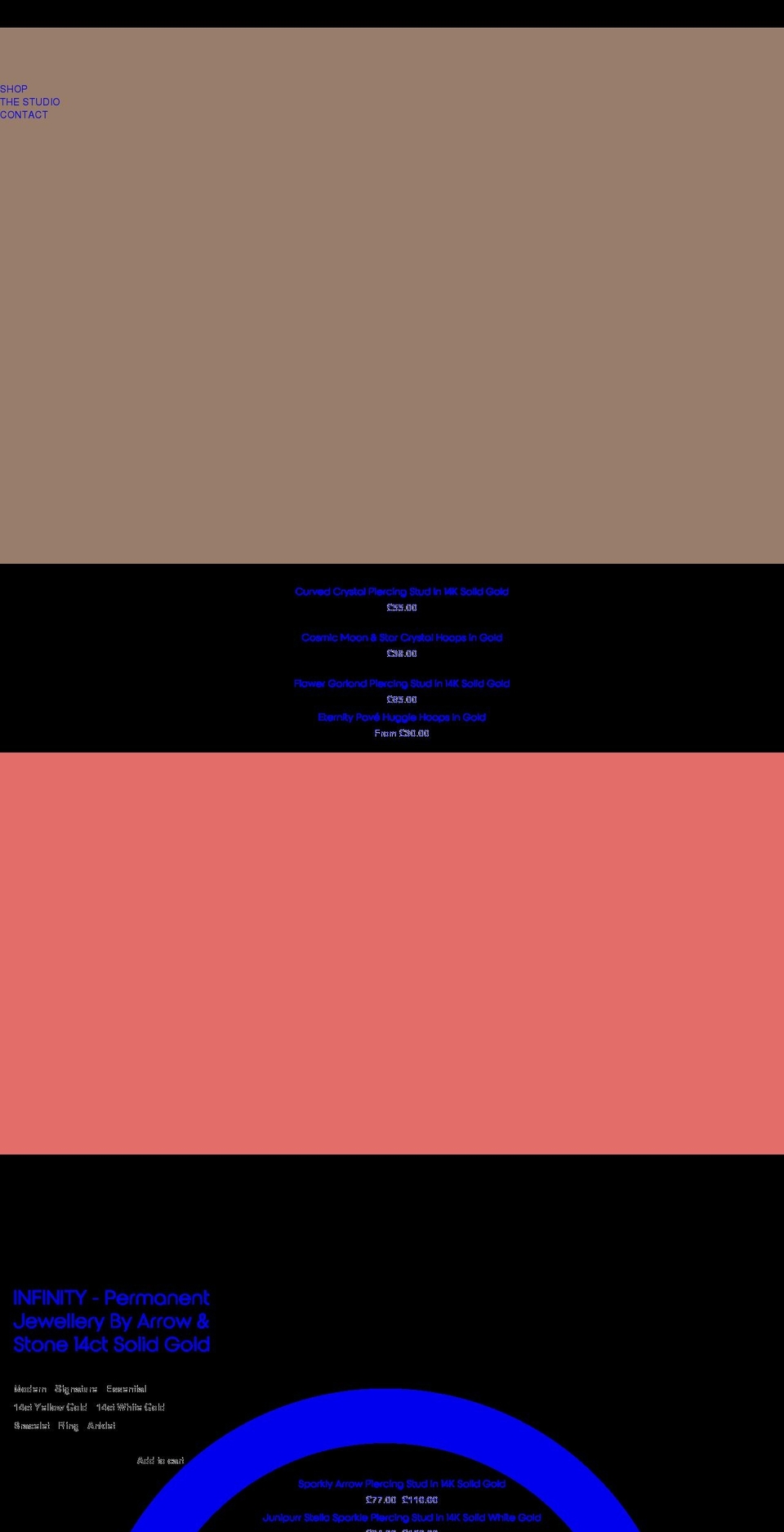 arrowandstone.com shopify website screenshot