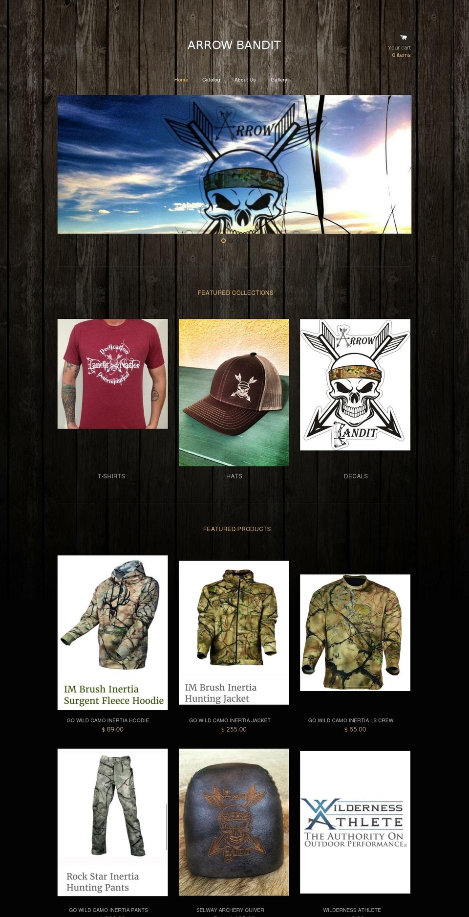 arrowbandit.com shopify website screenshot