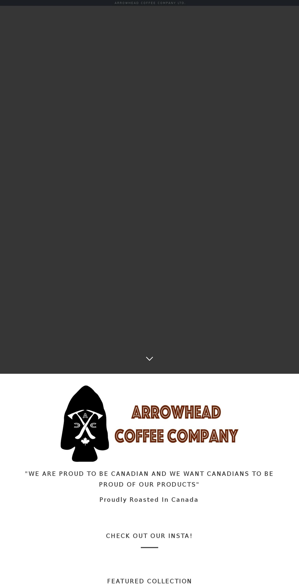 arrowheadcoffees.com — Shopify storefront screenshot