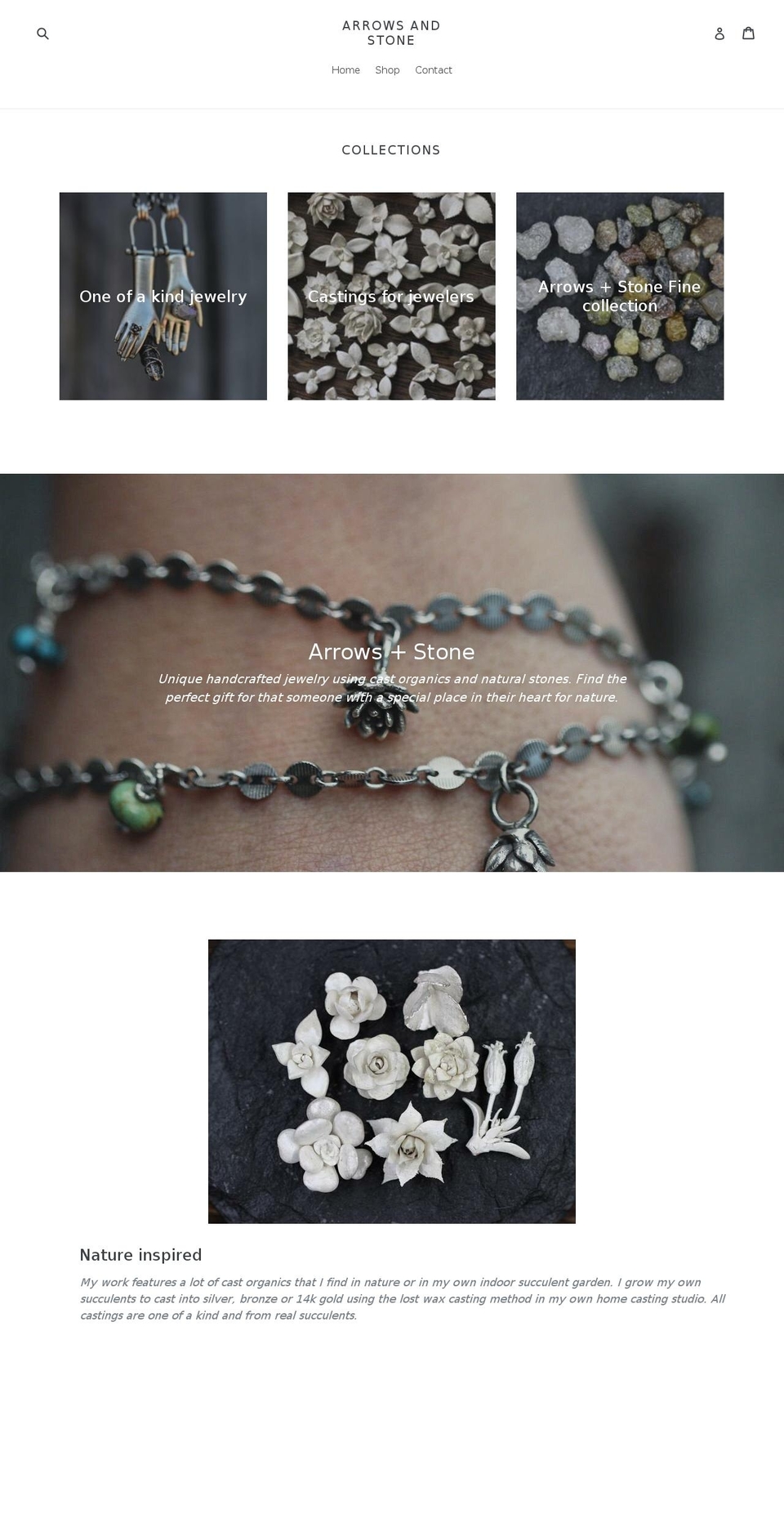 arrowsandstone.com shopify website screenshot