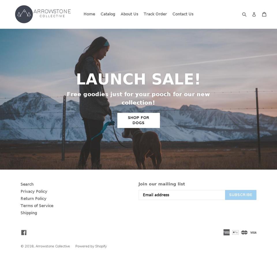 arrowstonecollective.com shopify website screenshot