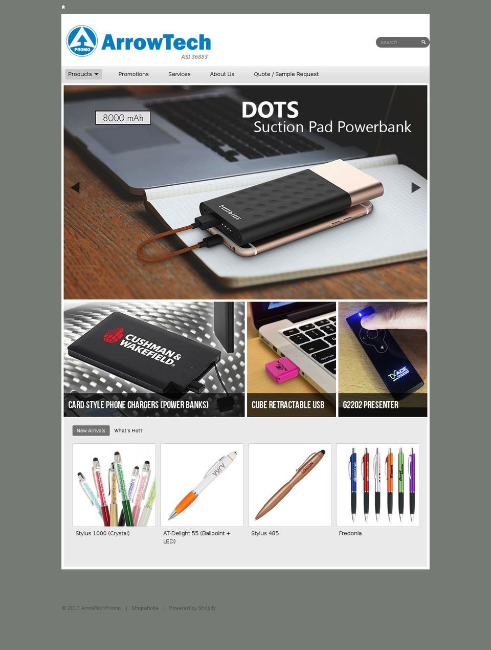 arrowtechpromo.com shopify website screenshot