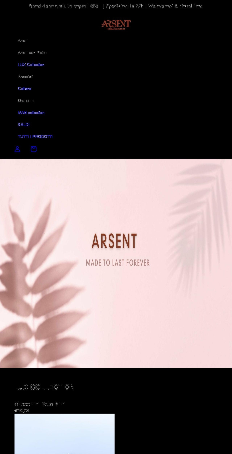 arsentlab.com shopify website screenshot