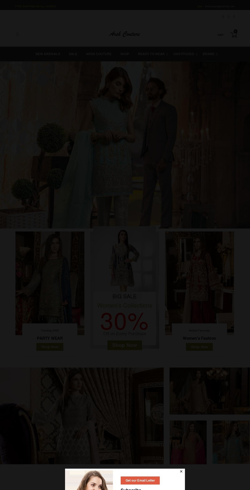 install-me-myshop-v-1-1-0 Shopify theme site example arsh-couture.com