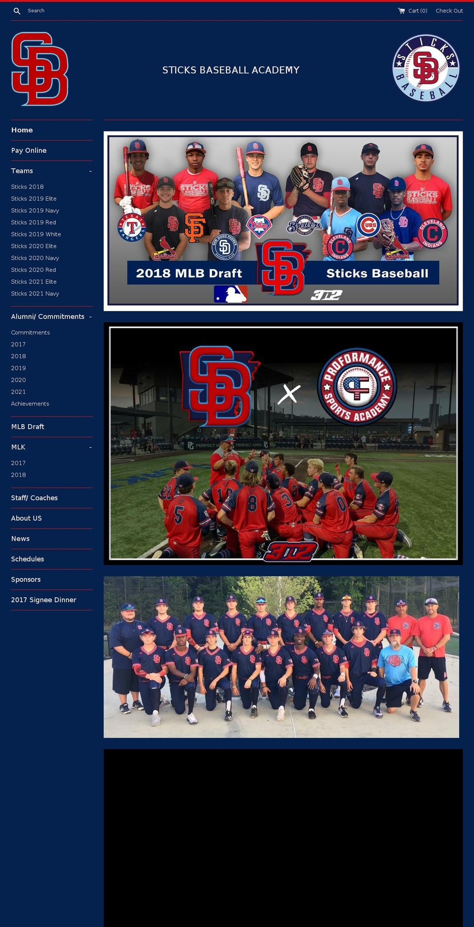arsticksbaseball.com — Shopify storefront screenshot