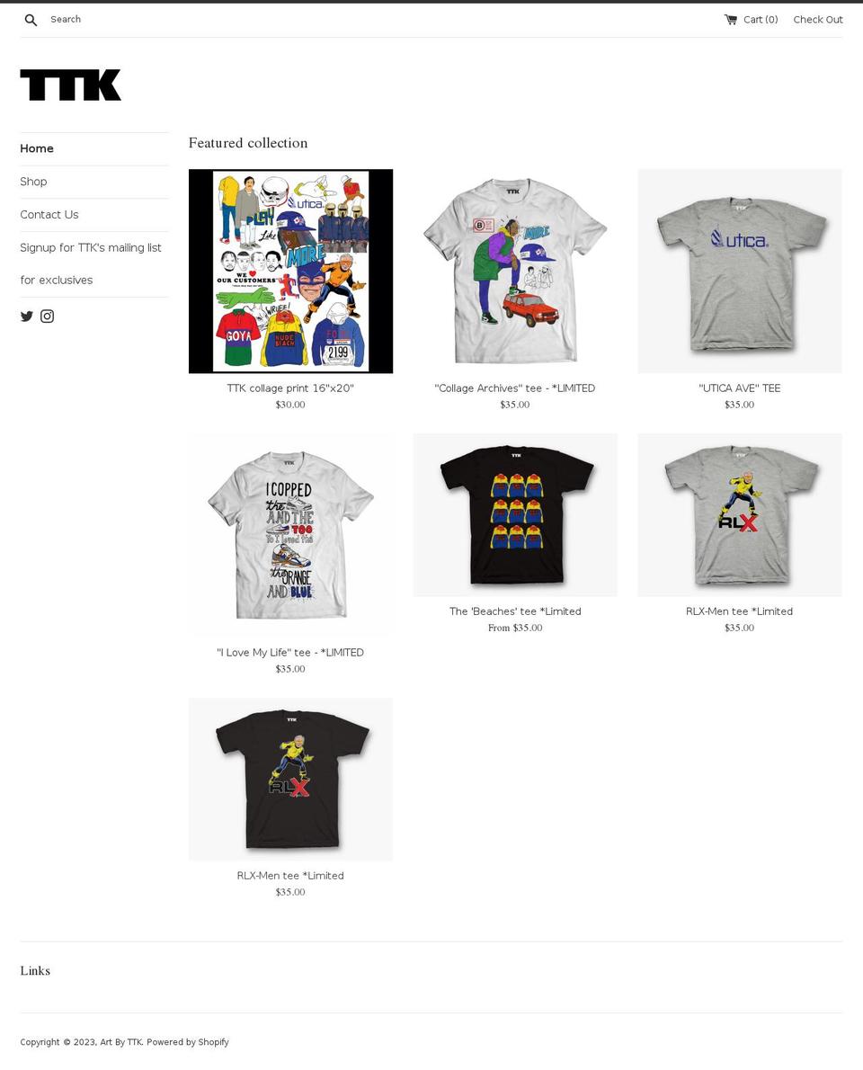 art-by-ttk.myshopify.com shopify website screenshot