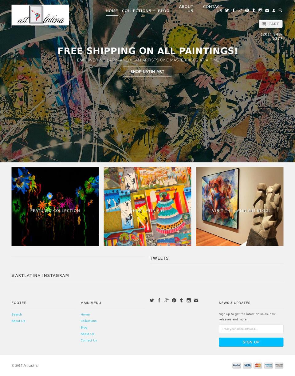 art-latina.com shopify website screenshot