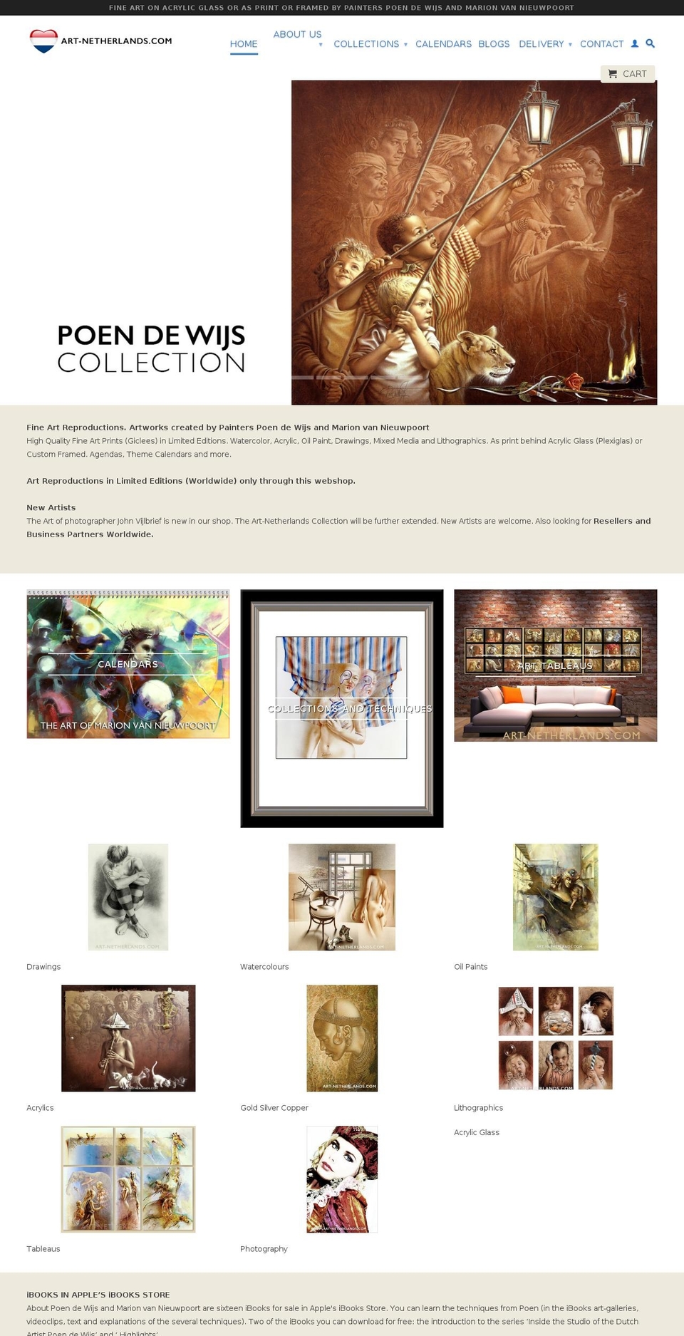 art-netherlands.com shopify website screenshot