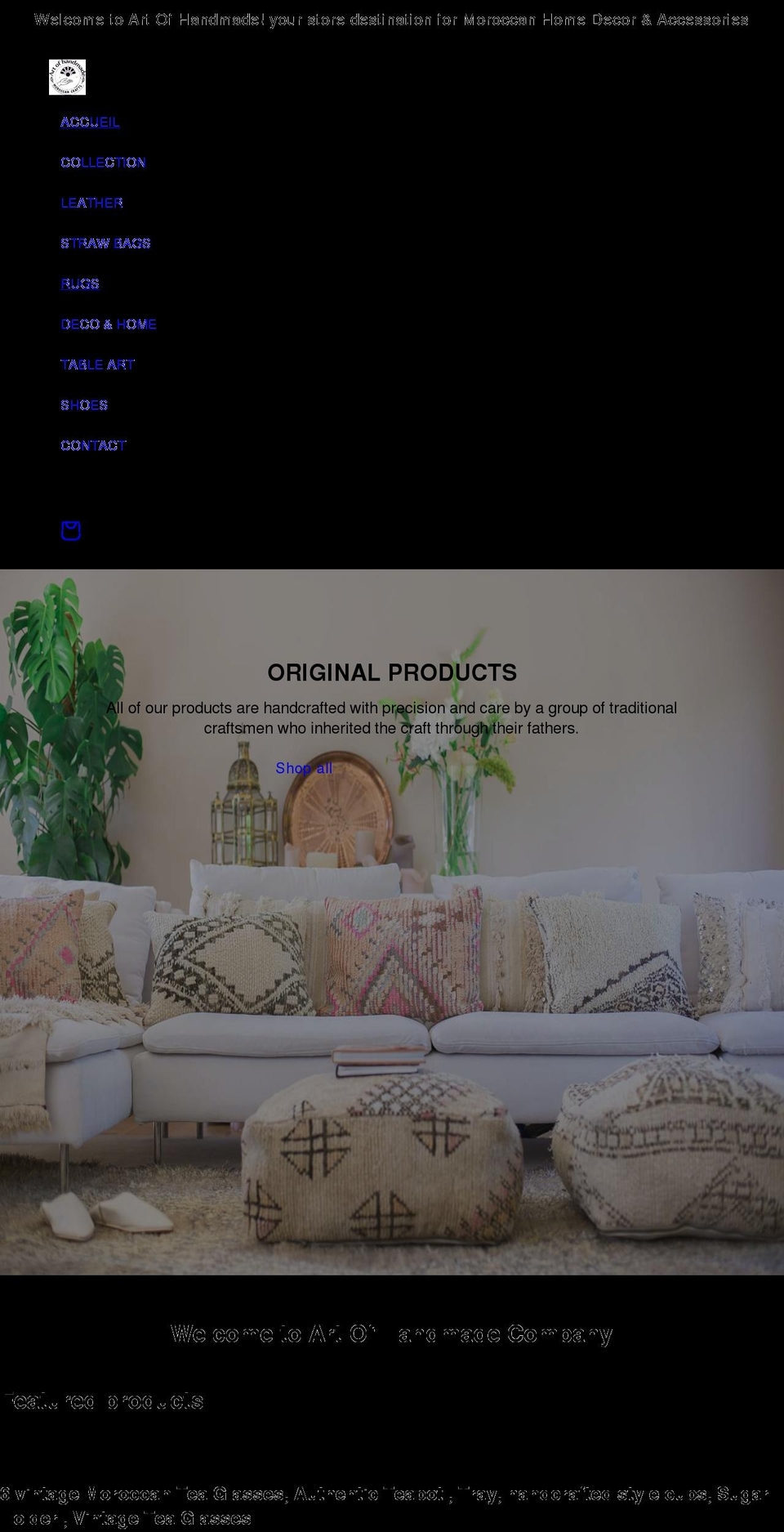 art-of-handmade.com shopify website screenshot