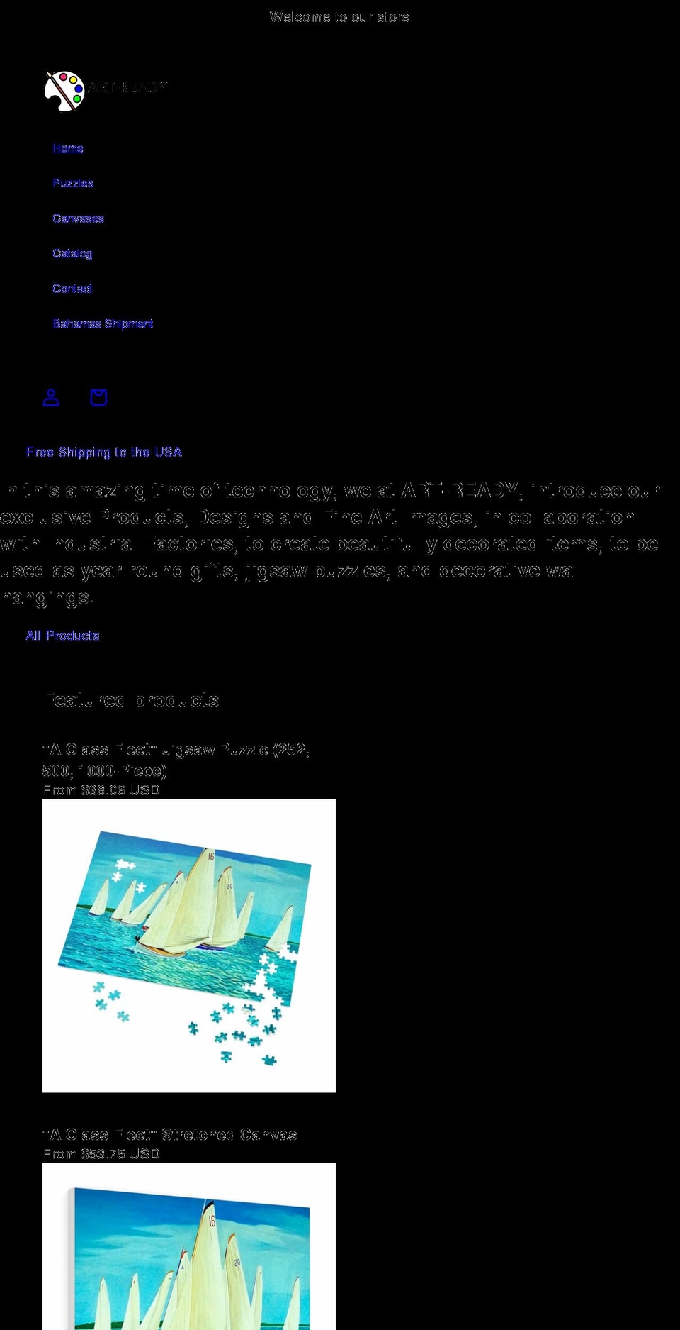 art-ready.com shopify website screenshot