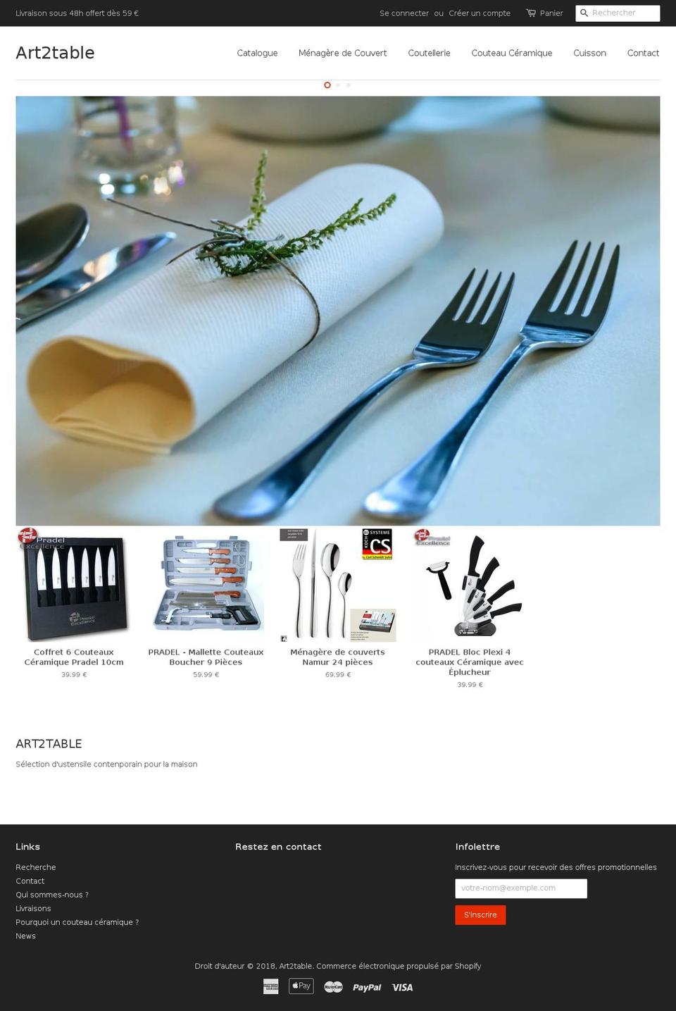 art2table.com — Shopify storefront screenshot